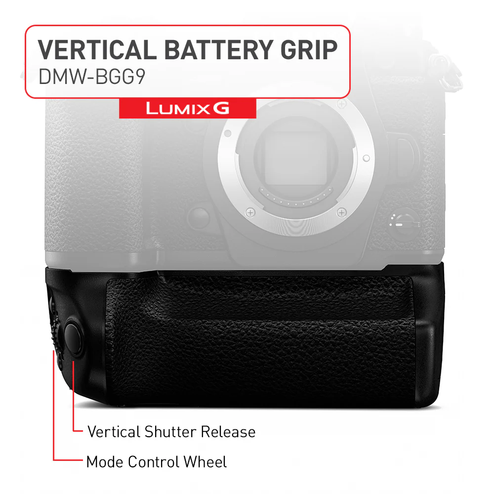 Panasonic DMW-BGG9 Vertical Battery Grip for the LUMIX G9 Camera - Image 4