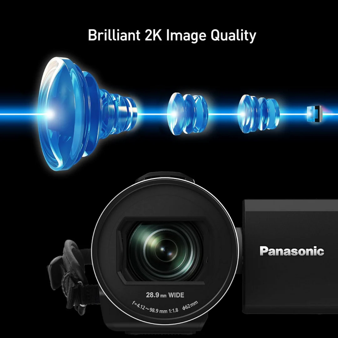 Panasonic V900 Full HD Camcorder 24x Optical Zoom (Black) with 128GB SDXC Memory Card Bundle - Image 5