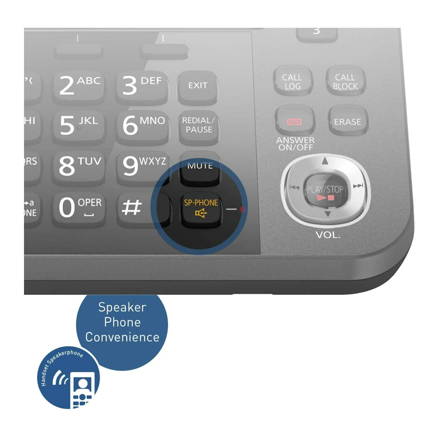 Panasonic KX-TGF352M Corded/Cordless 2 Handset Landline Telephone with Caller ID - Image 5