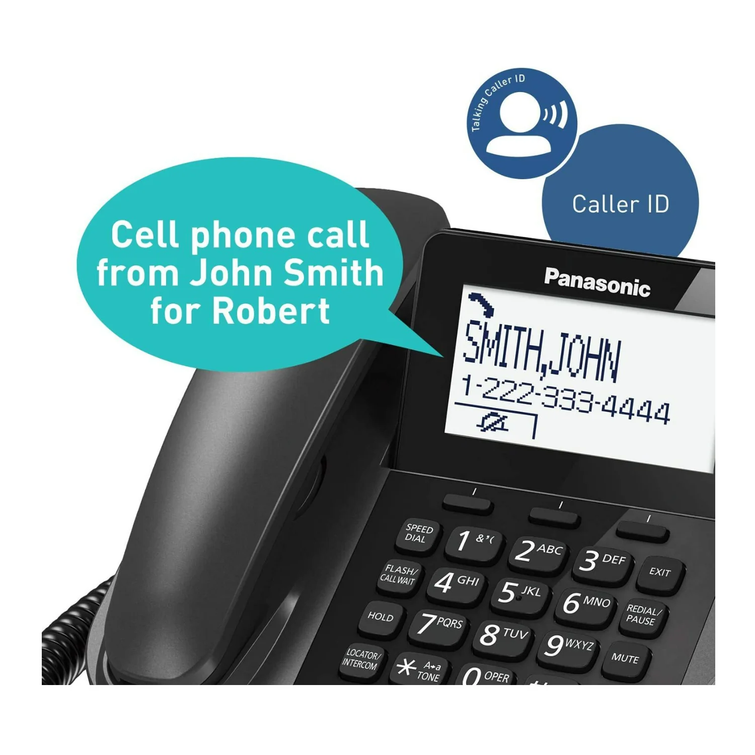 Panasonic KX-TGF352M Corded/Cordless 2 Handset Landline Telephone with Caller ID - Image 7