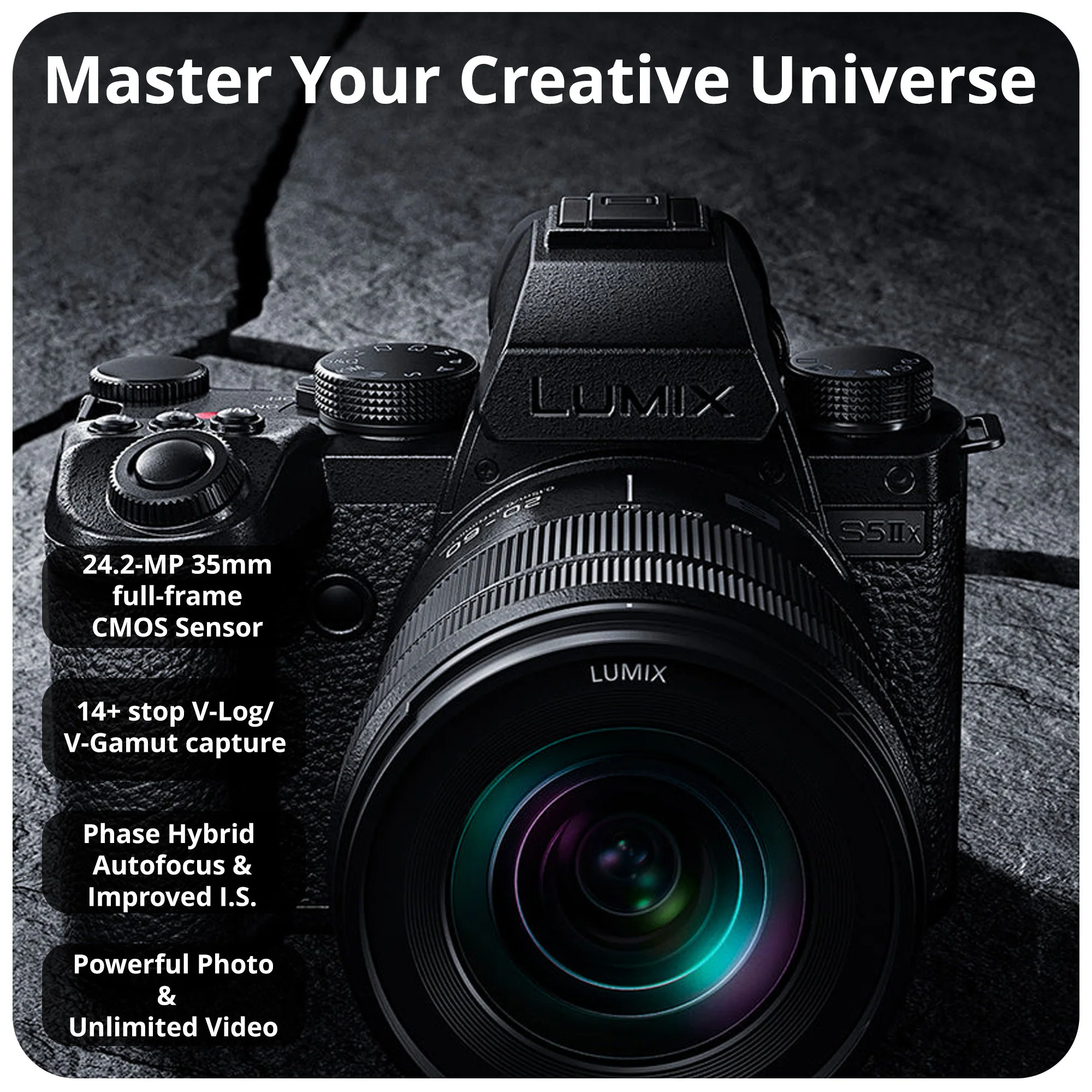 Panasonic Lumix S5 IIX 24.2MP FF Mirrorless Camera with S 50mm f/1.8 Lens and RS 3 Mini Gimbal - Image 3