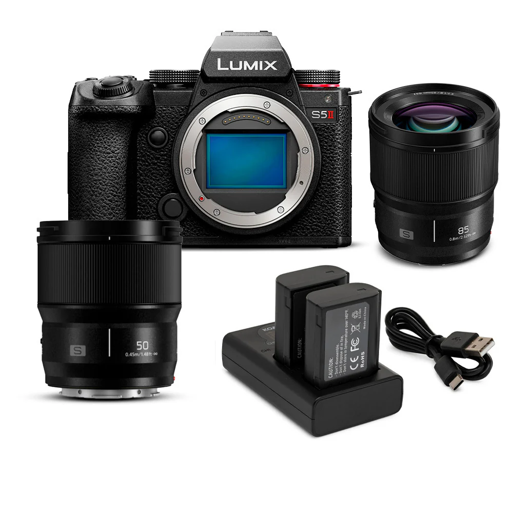 Panasonic Lumix Full Frame Camera with Lumix S5II and S5IIX Firmware Update with Lens Bundle