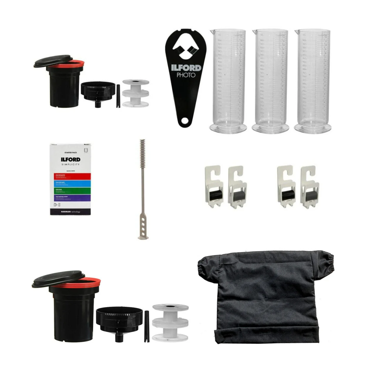 Patterson & Ilford Film Processing Kit w/ Extra Developing Tanks & Reels Bundle