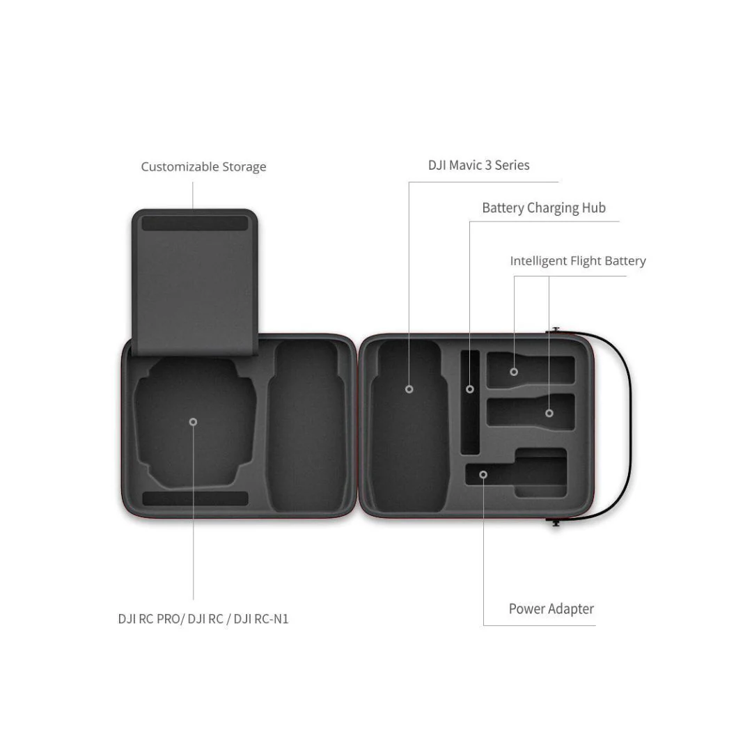 PGYTECH DJI Mavic 3 Series Carrying Case with Removable Shoulder Strap and Compact Design - Image 6