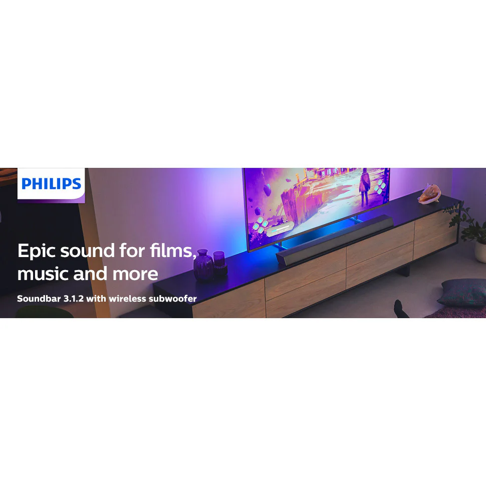 Philips Dolby Atmos 3.1.2 Soundbar with Wireless Subwoofer - Image 6