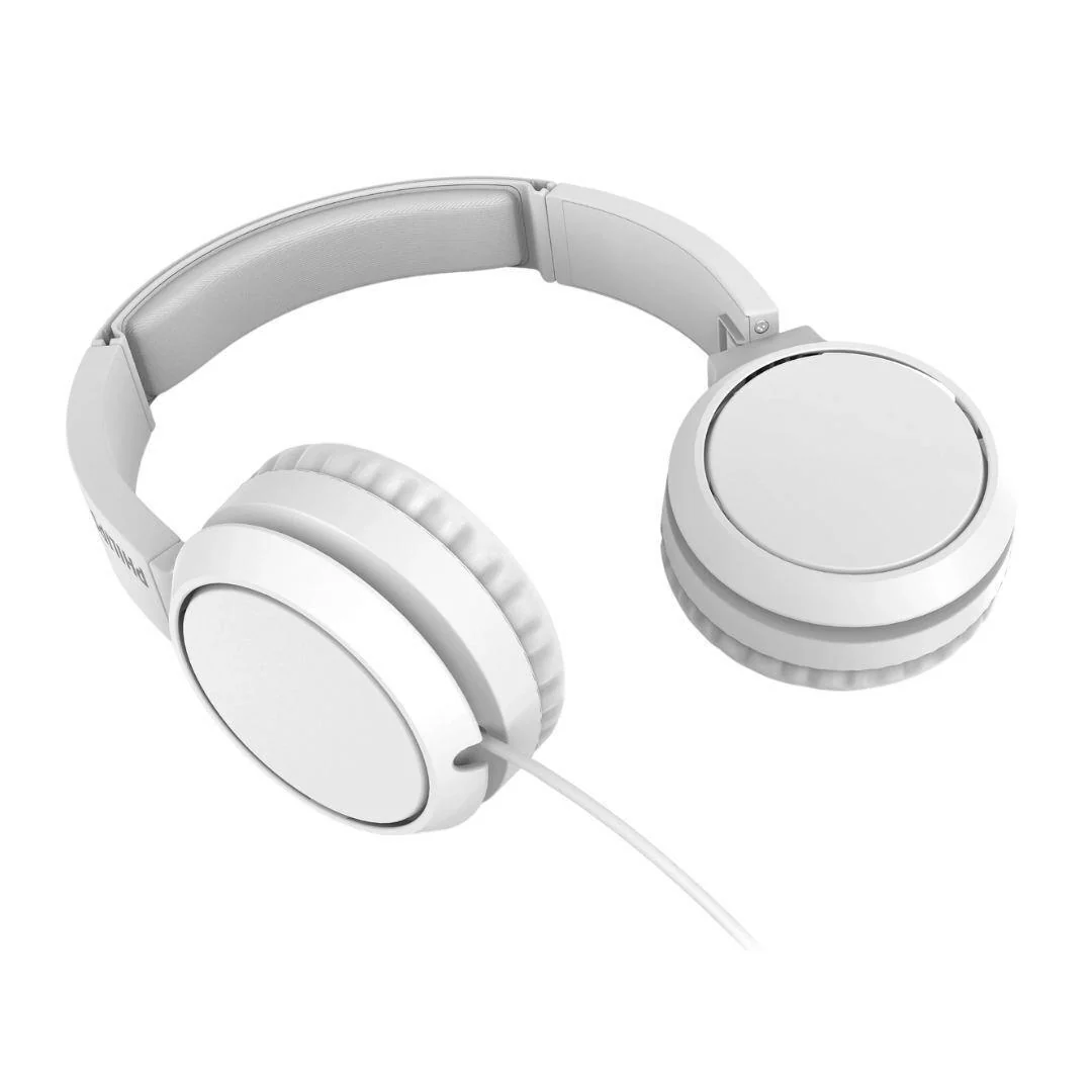 Philips 3000 Series TAH4105WT00 On-Ear Headphones with 32mm Drivers and Closed-Back Design (White) - Image 4