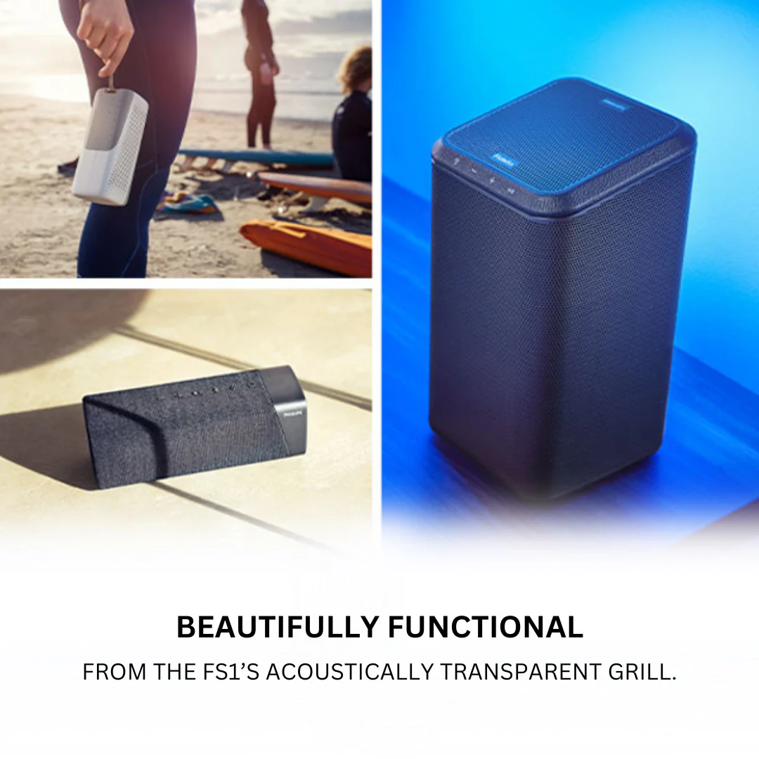 Philips S7807 Wireless Bluetooth Speaker with Philips H9505BK Over-Ear Wireless Headphones Bundle - Image 4