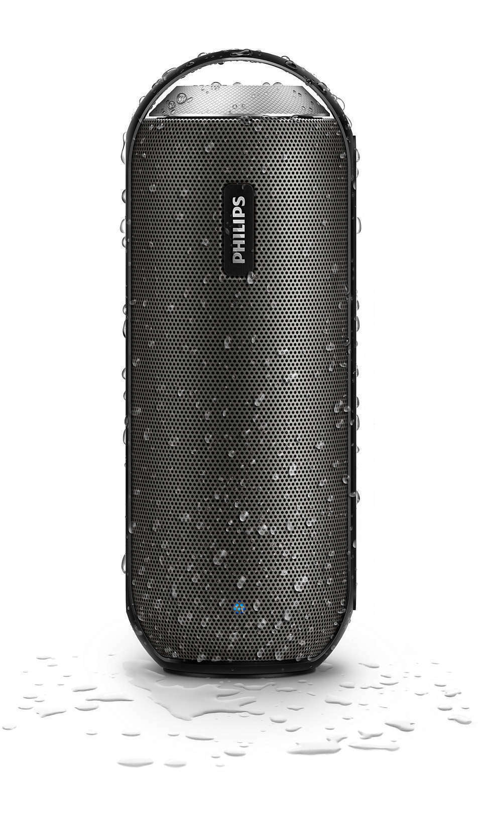 Philips Splash Proof Wireless Bluetooth Portable Speaker (Gun Metal Black) - Image 5