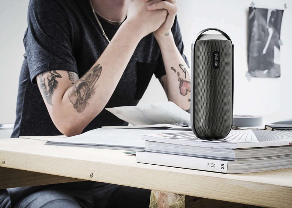 Philips Splash Proof Wireless Bluetooth Portable Speaker (Gun Metal Black) - Image 6