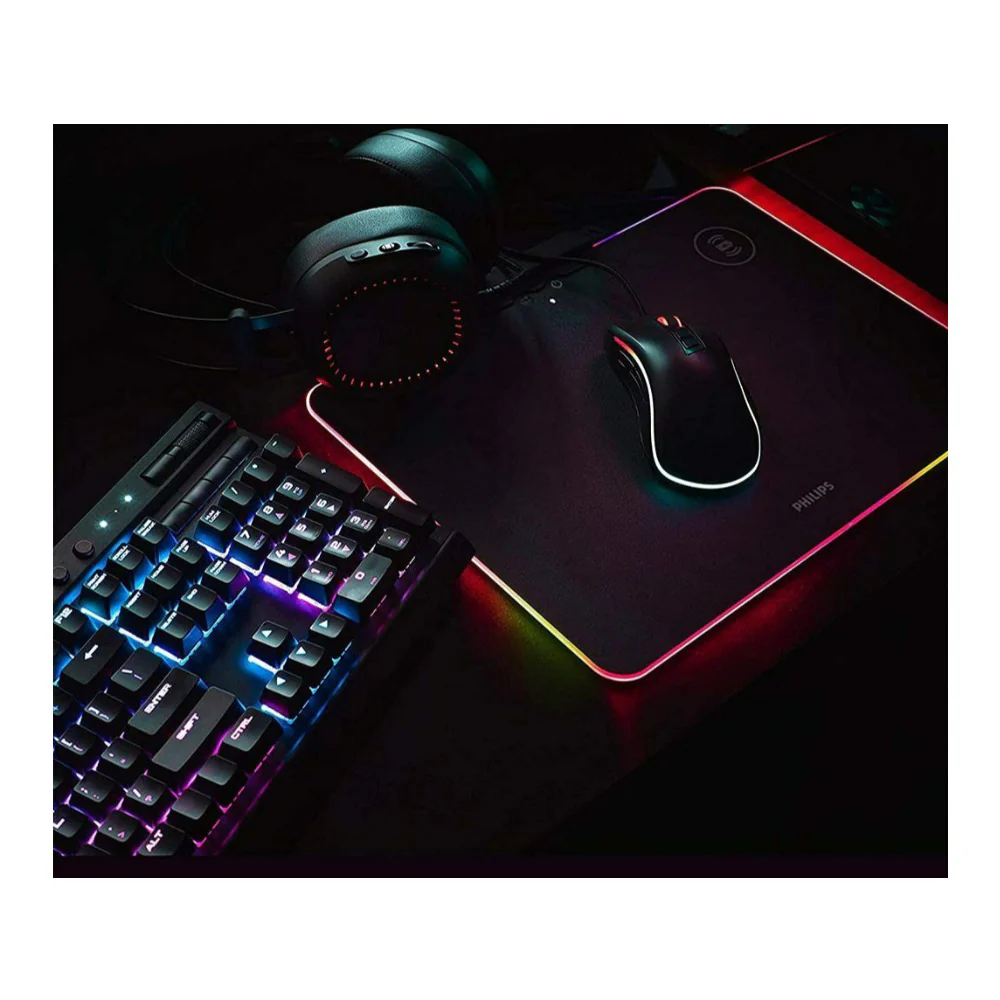Philips RGB Illuminated Gaming Mouse Pad with Non-Slip Rubber Base - Image 3