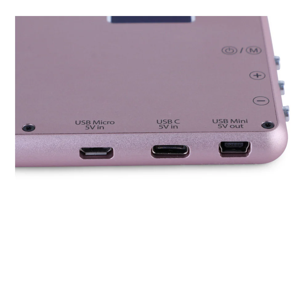 Phottix M180 Bi-Color LED Panel and USB Power Bank (Rose Gold) - Image 3