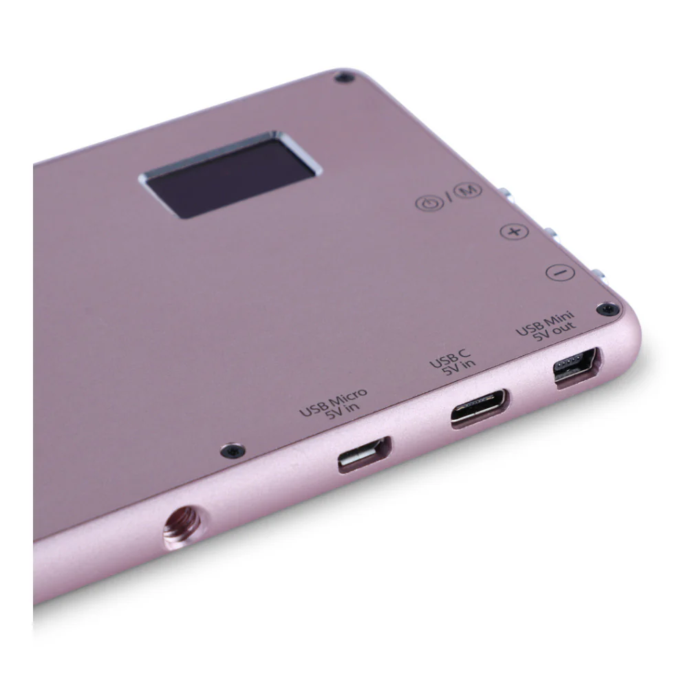 Phottix M180 Bi-Color LED Panel and USB Power Bank (Rose Gold) - Image 4