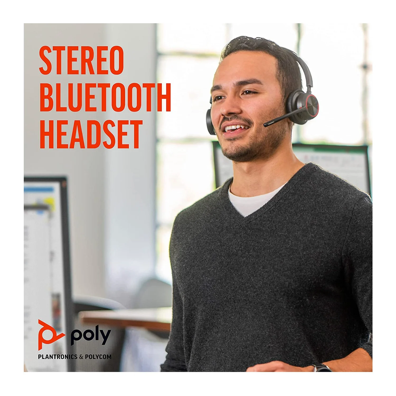 Plantronics Poly Voyager 24-Hour Talk Time and Memory Foam Ear Cushions 4320 UC Wireless Headset - Image 2