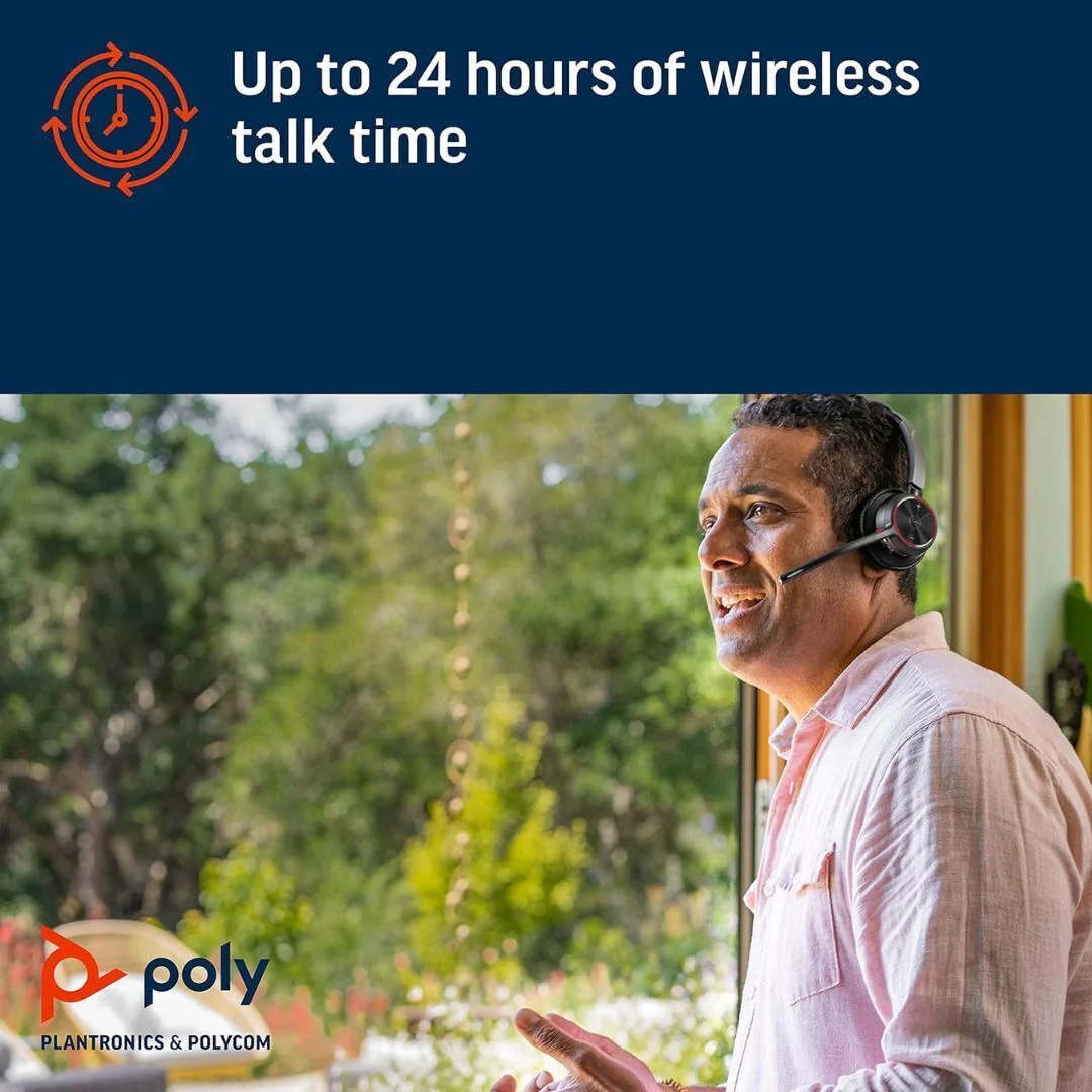 Poly Voyager 4320 UC Over-Ear Boom Headset with Bluetooth, Black (Microsoft Teams Certified) - Image 2