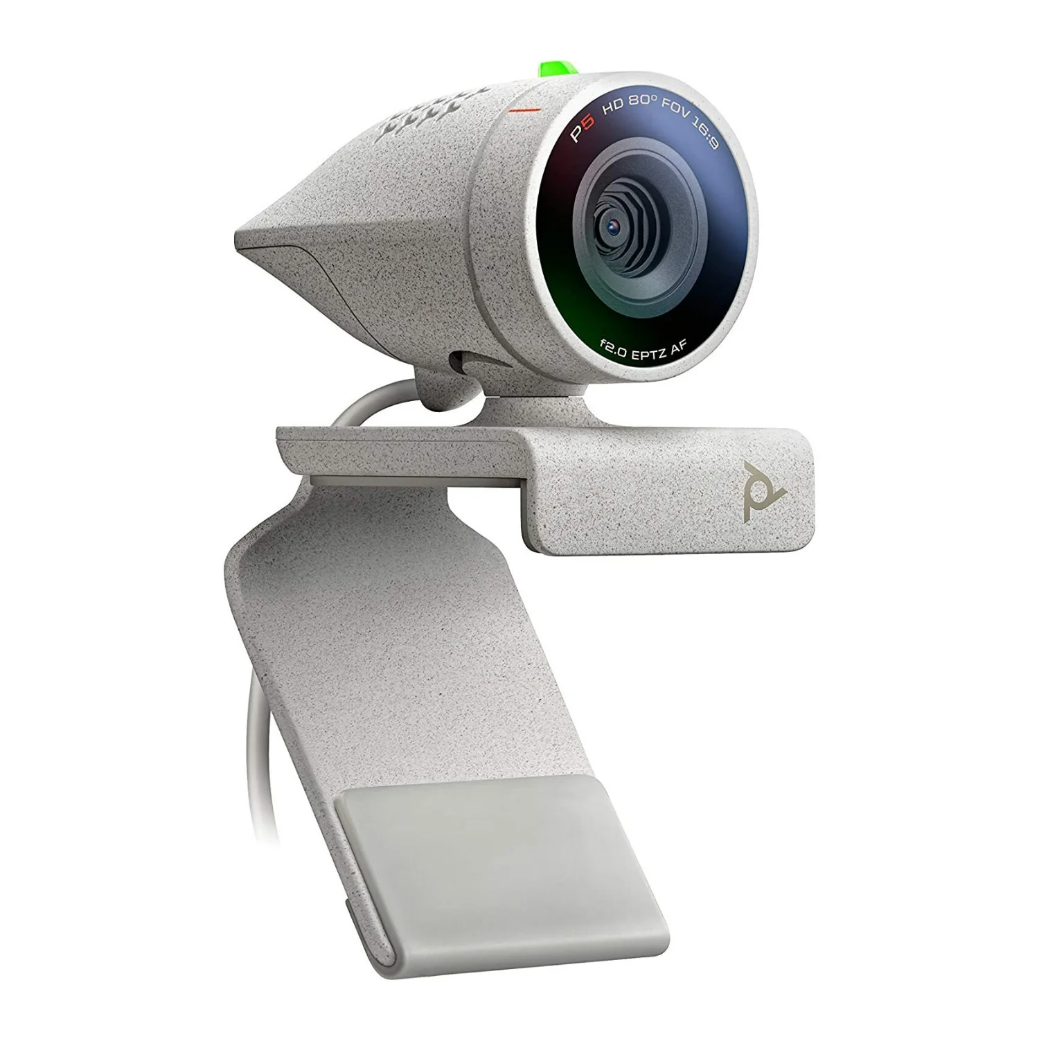 Poly Studio P5 Professional Full HD 1080p 2-Inch Webcam with Microphone and Tripod Mount (White)