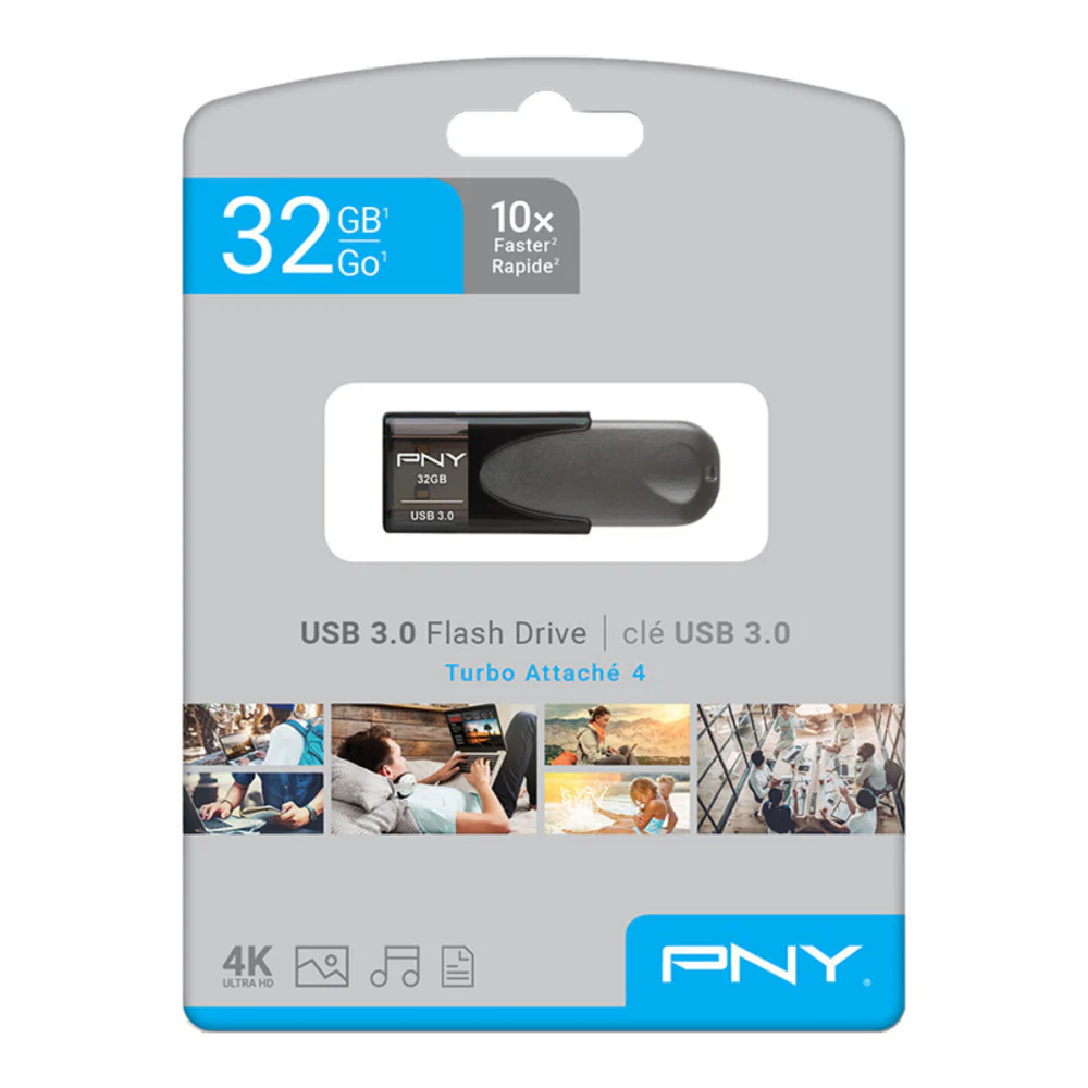 PNY 32GB USB 3.2 EliteTurbo Attache 4 (50-pack) with USB-C Adapter - Image 3