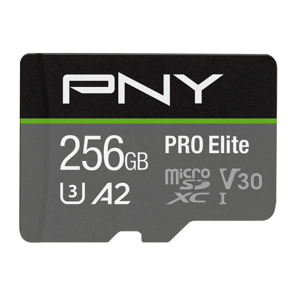 PNY 256GB PRO Elite UHS-I microSDXC Memory Card with SD Adapter
