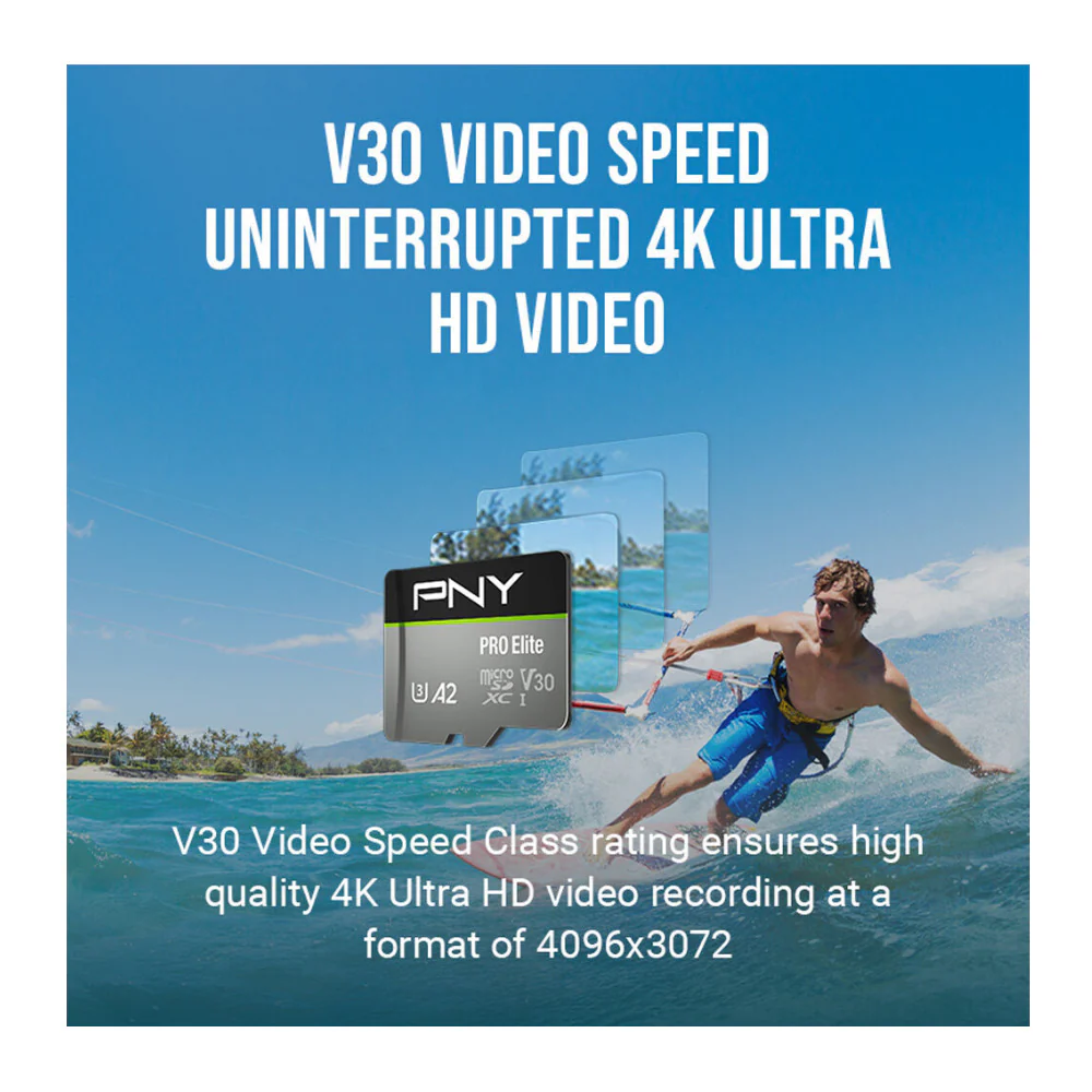 PNY 256GB PRO Elite UHS-I microSDXC Memory Card with SD Adapter - Image 4