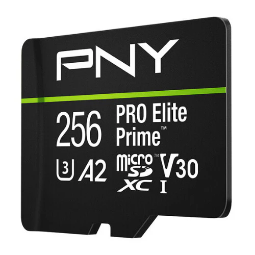 PNY 256GB PRO Elite Prime microSDXC Memory Card with SD Adapter - Image 2