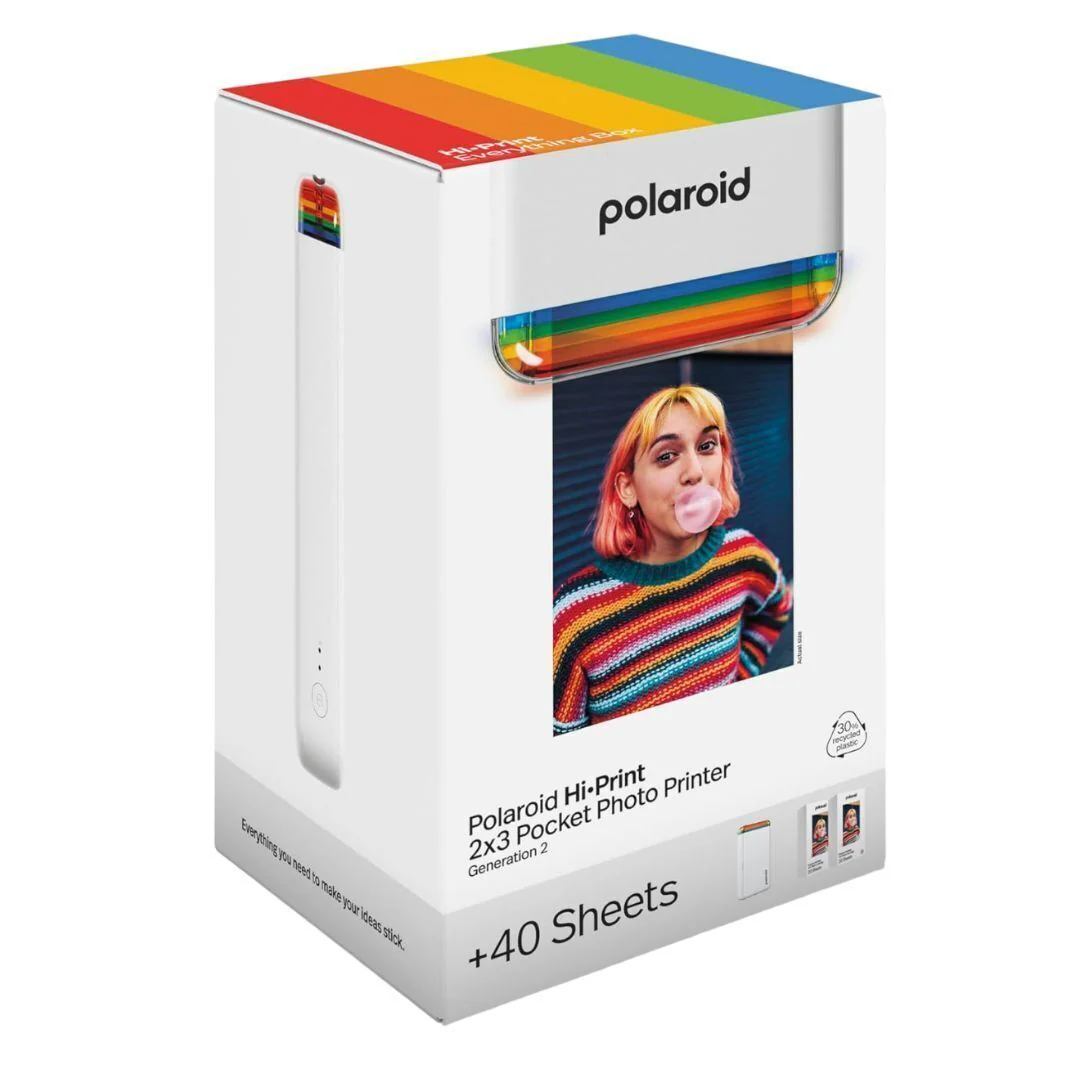 Polaroid Hi-Print 2nd Generation 2x3 Pocket Photo Bluetooth Printer with 40 Sheets (White) - Image 5