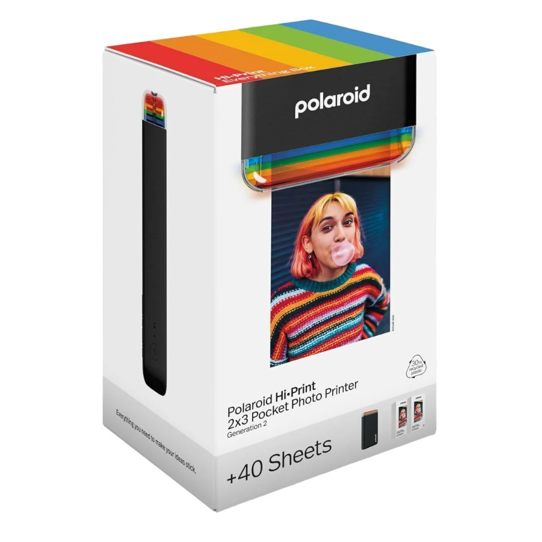 Polaroid Hi-Print 2nd Generation 2x3 Pocket Photo Bluetooth Printer with 40 Sheets (Black) - Image 5