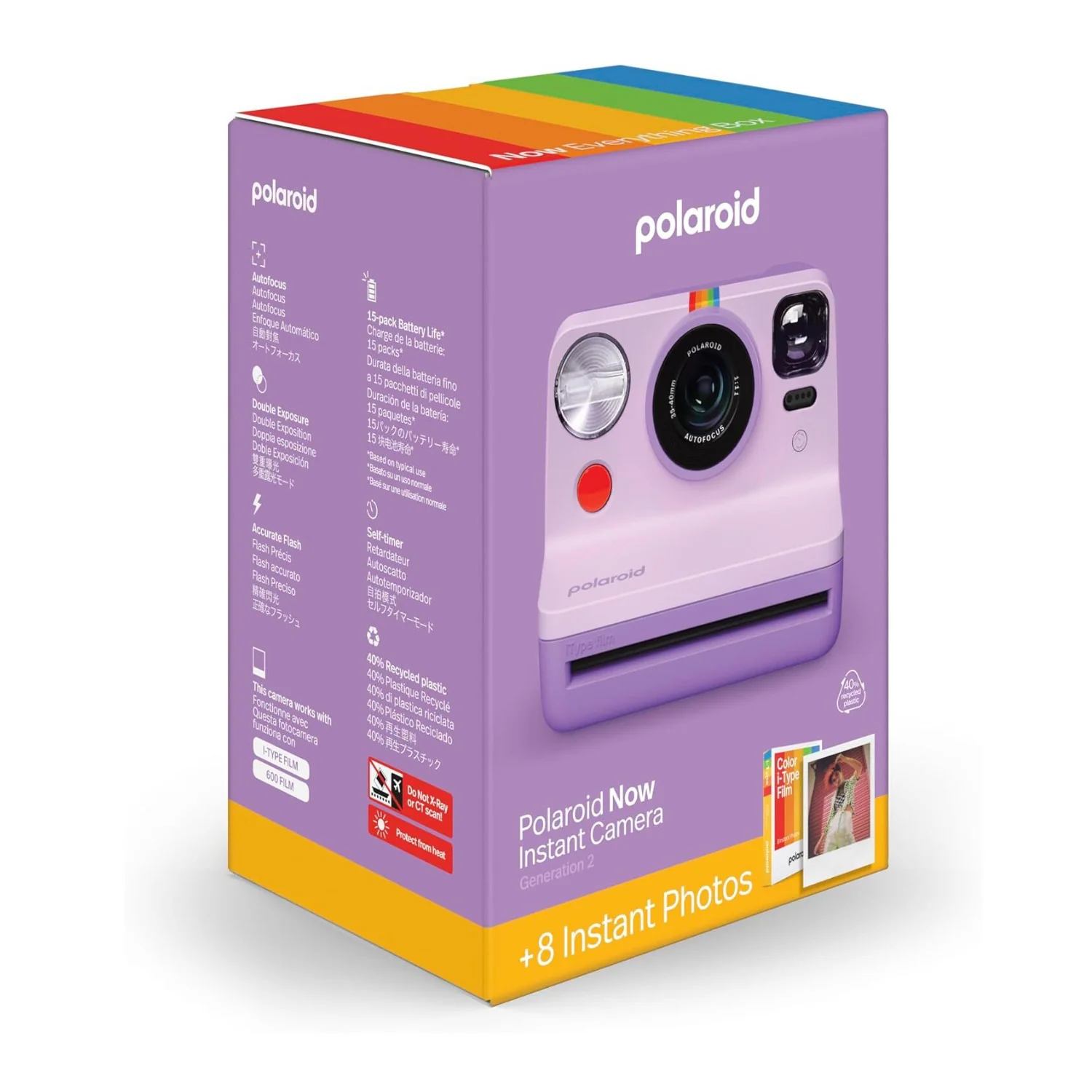 Polaroid Now Generation 2 Instant Camera with I-Type Film Bundle (Purple) - Image 5