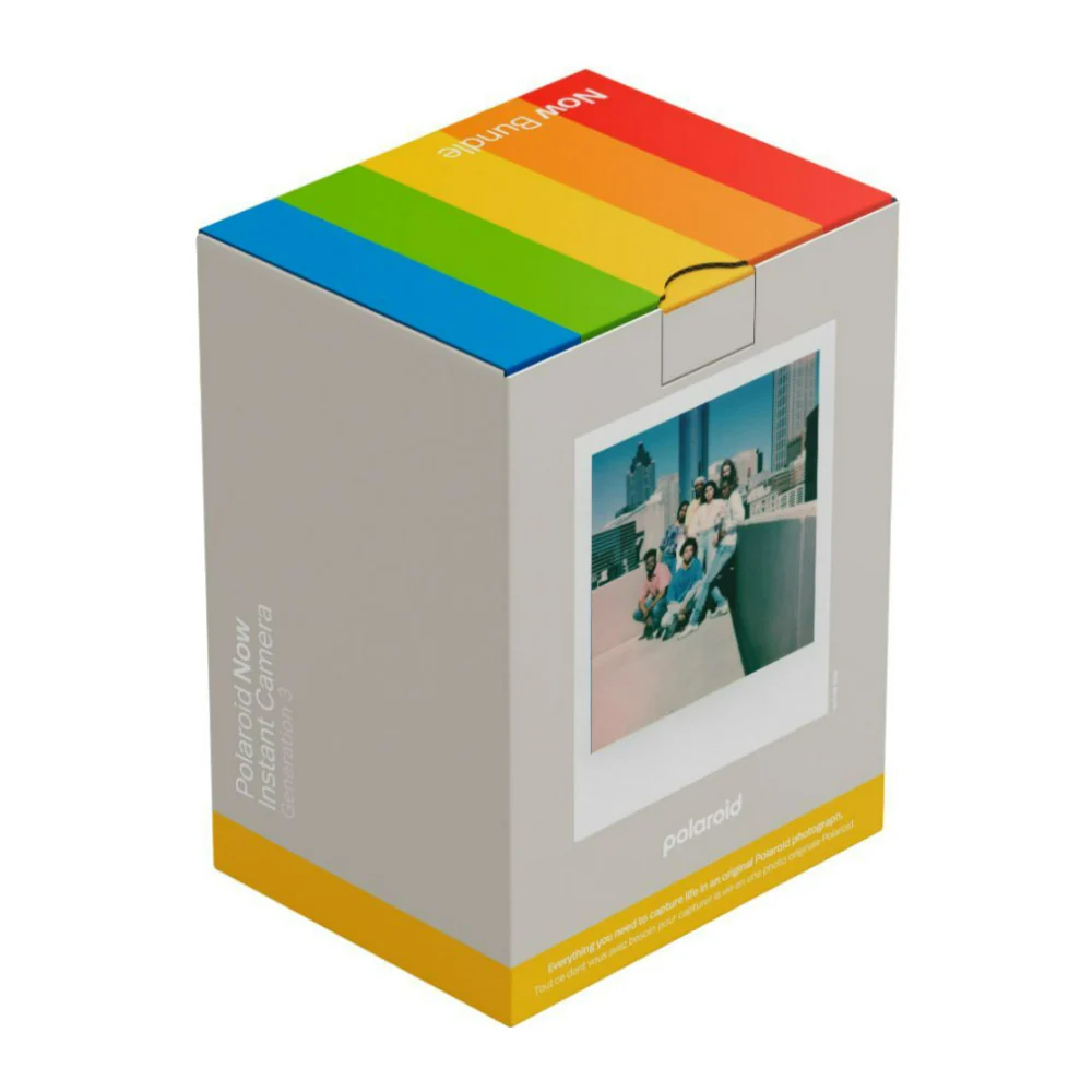 Polaroid Now Generation 3 Analog Instant Camera (White) and Color Film Bundle (8 Photos) - Image 3