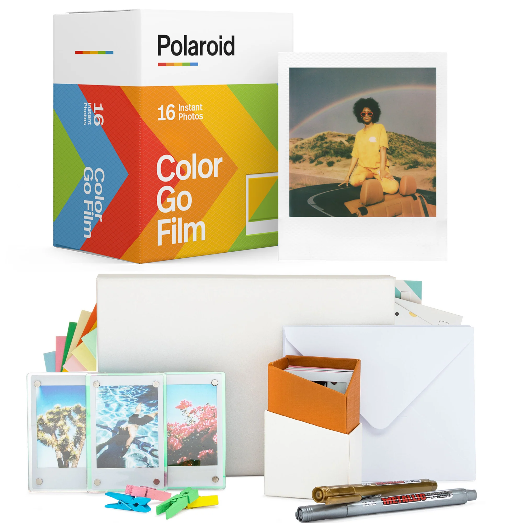Polaroid Go Generation 2 Instant Camera (Blue) with Focus Camera Instax Film Kit Bundle - Image 3