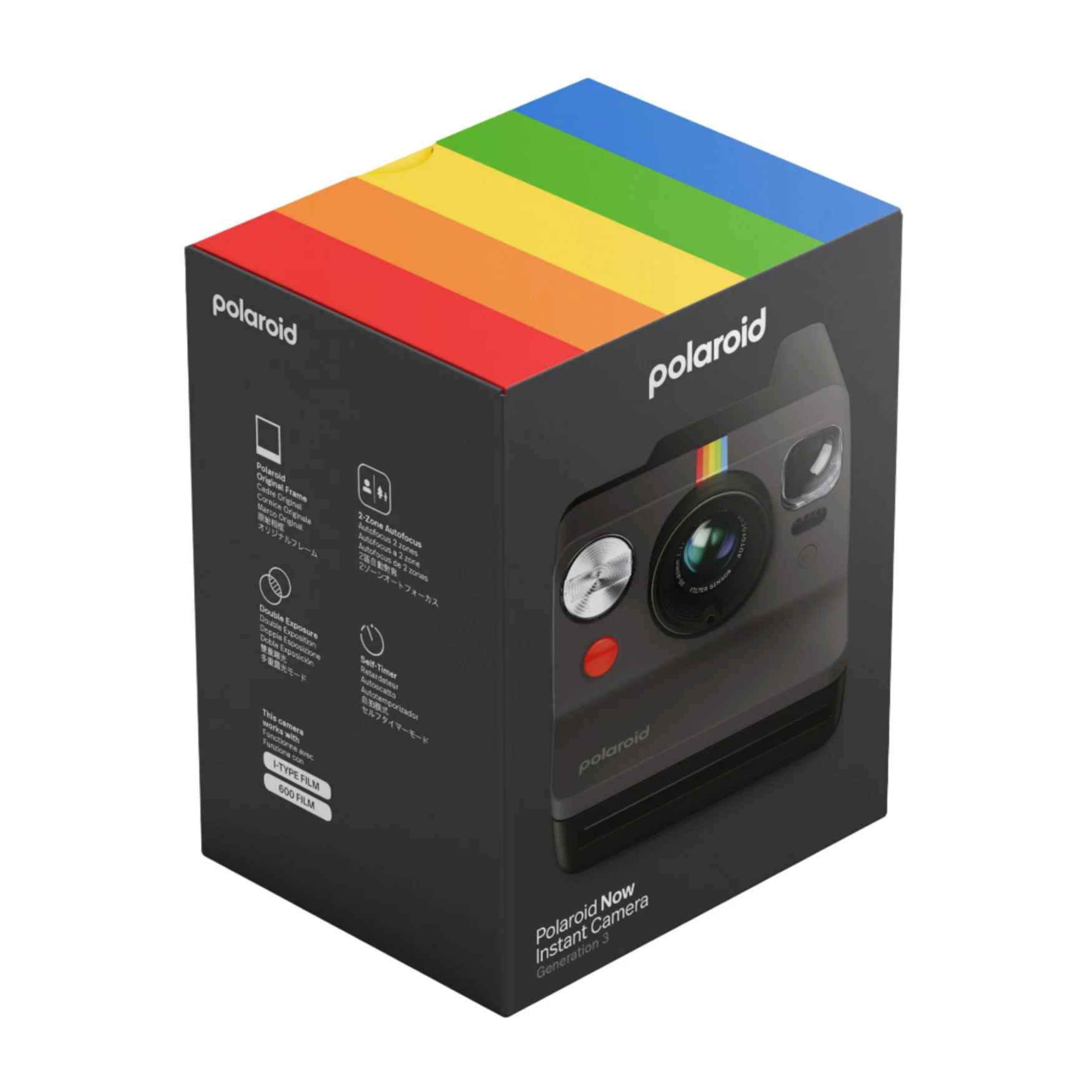 Polaroid Now Generation 3 Analog Instant Camera with Two-Lens Autofocus System (Black) - Image 5