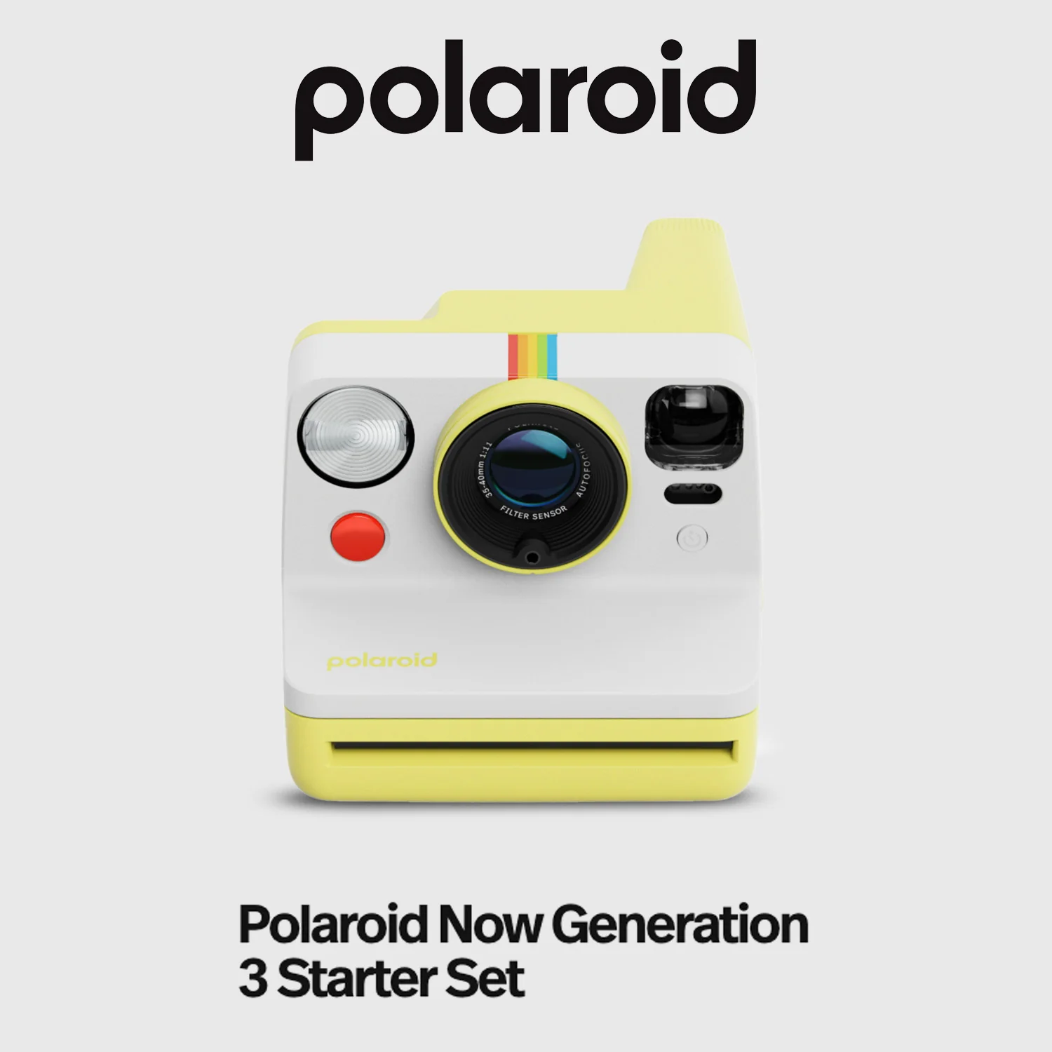 Polaroid Now Generation 3 Analog Instant Camera with Two-Lens Autofocus System (Yellow) Bundle - Image 2