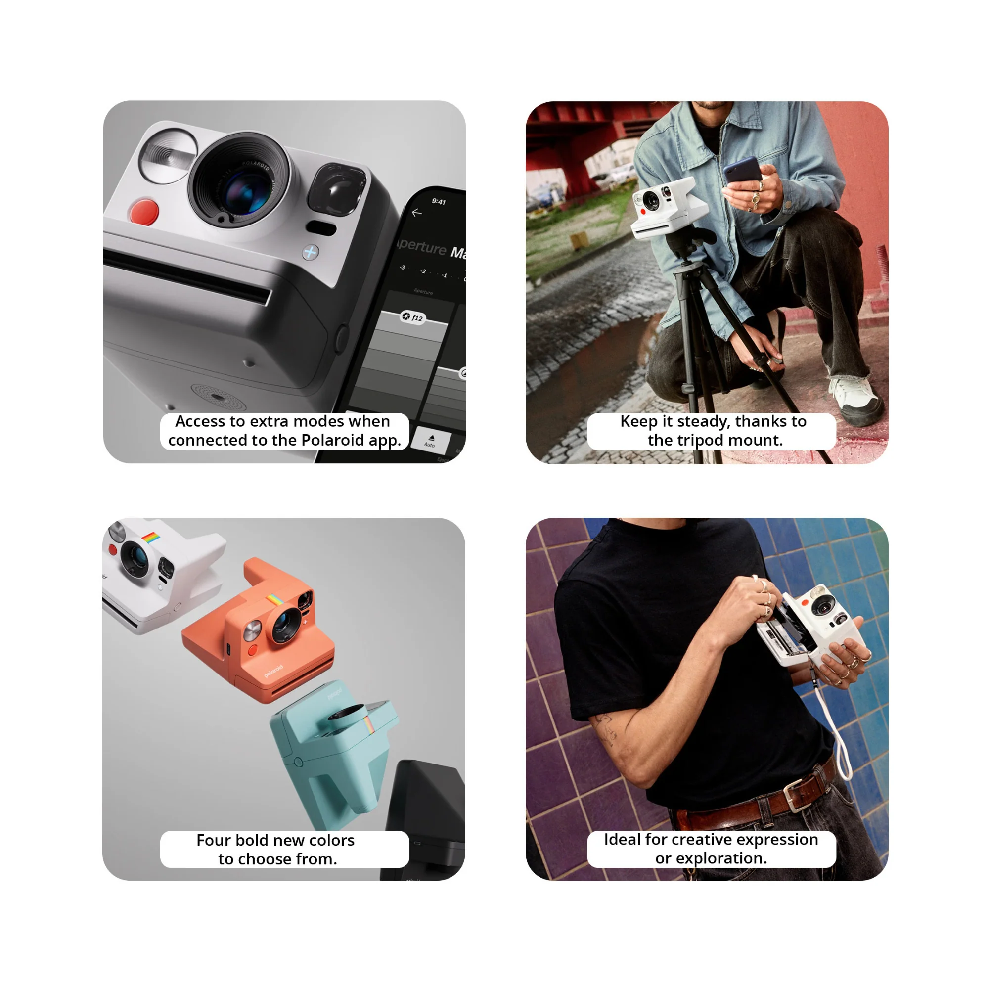 Polaroid Now Generation 3 Purple Analog Instant Camera with Tripod Mount Bundle - Image 5