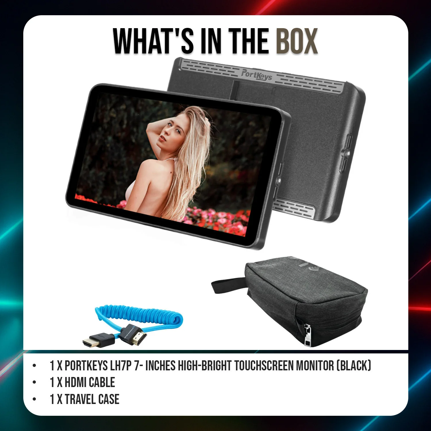 PORTKEYS LH7P 7-Inch High-Bright Touchscreen Monitor Bundle - Image 6