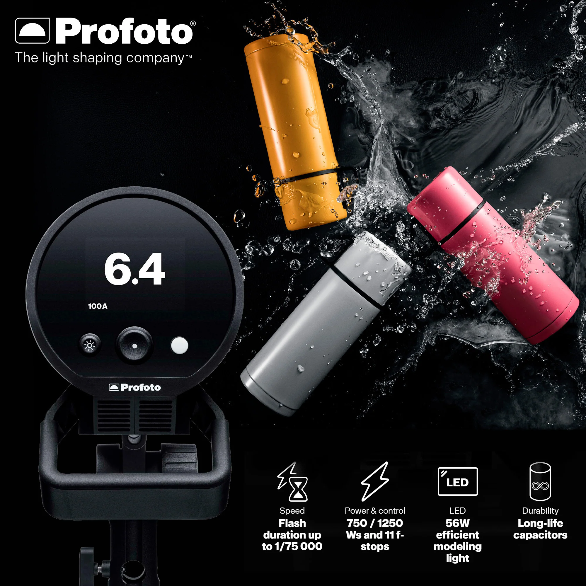 Profoto Pro-D3 Industrial-Grade Monolight with Fast Recycling Time and Three Flash Modes (1250W) - Image 5