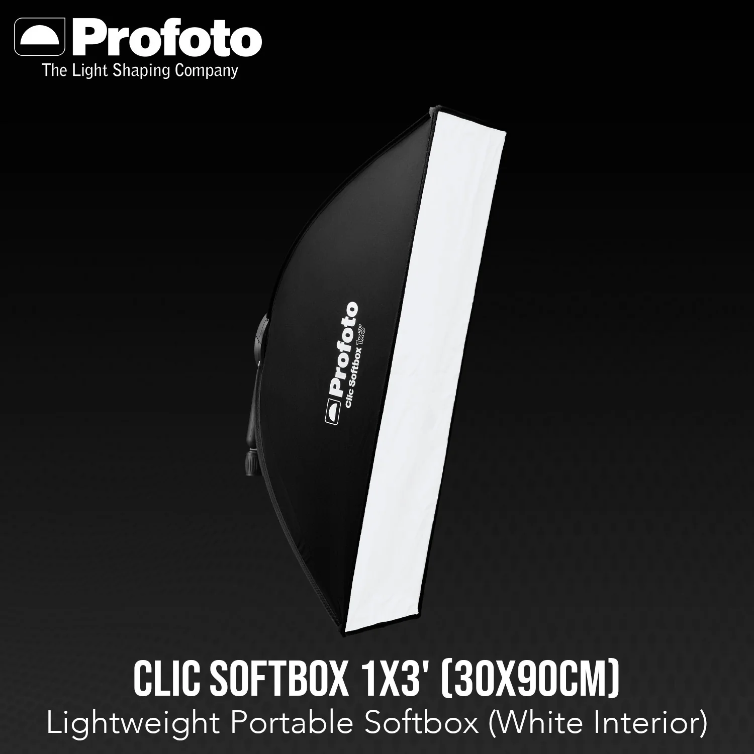 Profoto Clic 1x3-Feet Lightweight Portable Softbox with Integrated Handle and Clic Softgrid Bundle - Image 2