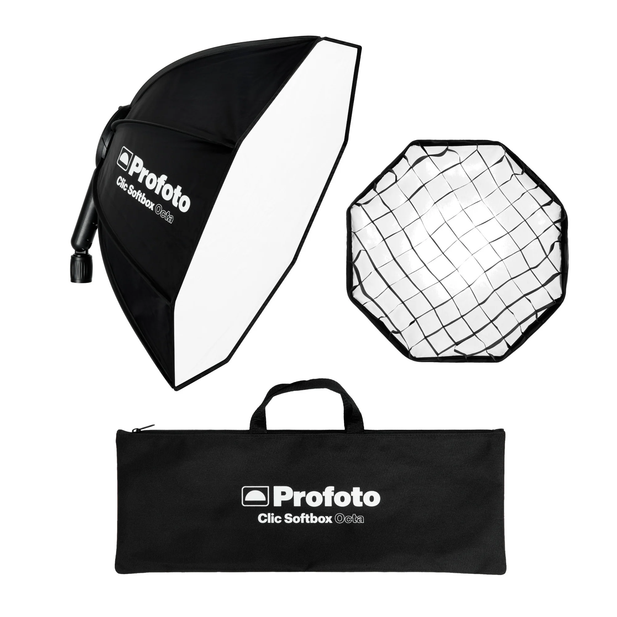 Profoto Clic Softbox Octa 2 Feet for Soft and Flattering Light with Clic Softgrid Octa Bundle