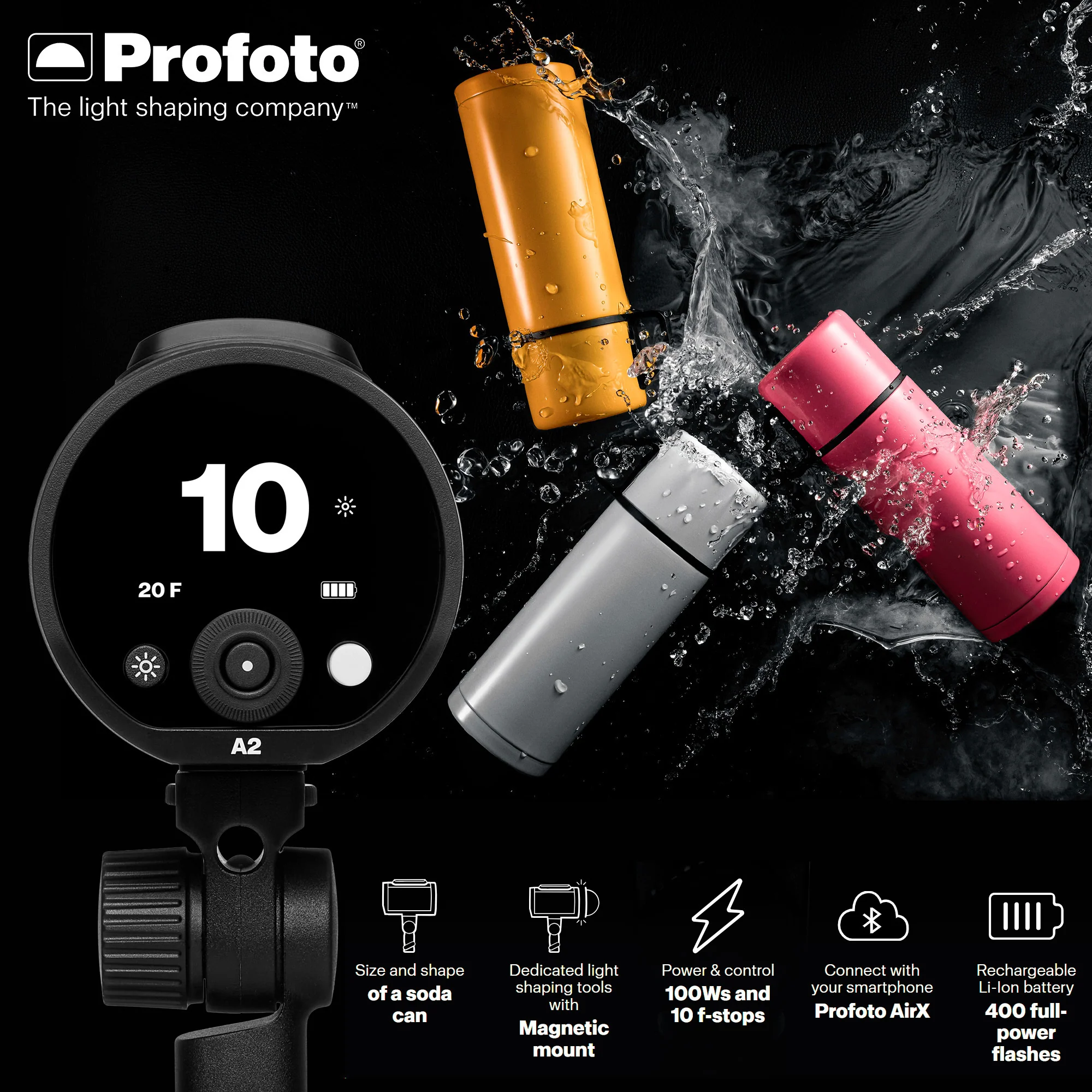 Profoto A2 Monolight with Profoto Color Effects Kit and Reflector with Protective Case Bundle Bundle - Image 4