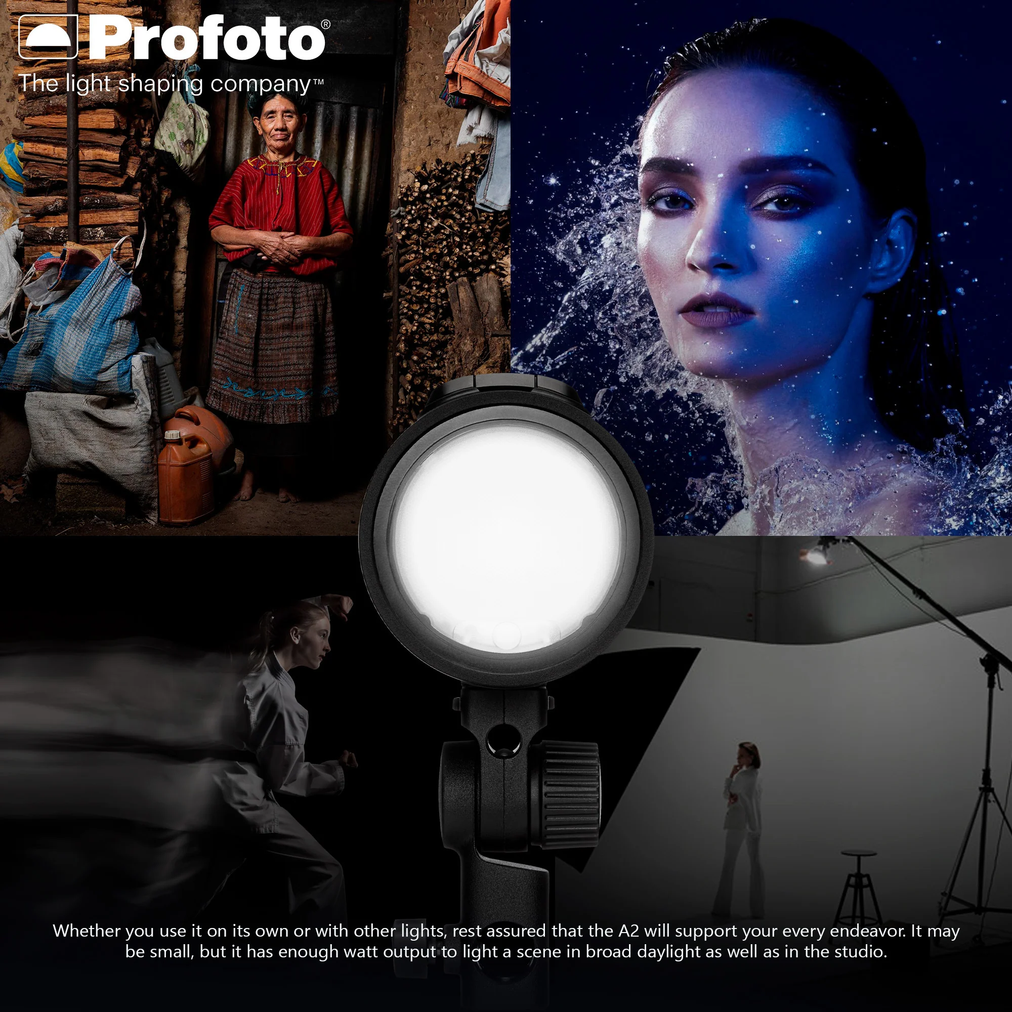 Profoto A2 Monolight with Profoto Clic Magnum Reflector and Profoto Light Shaping Tool Bundle - Image 5