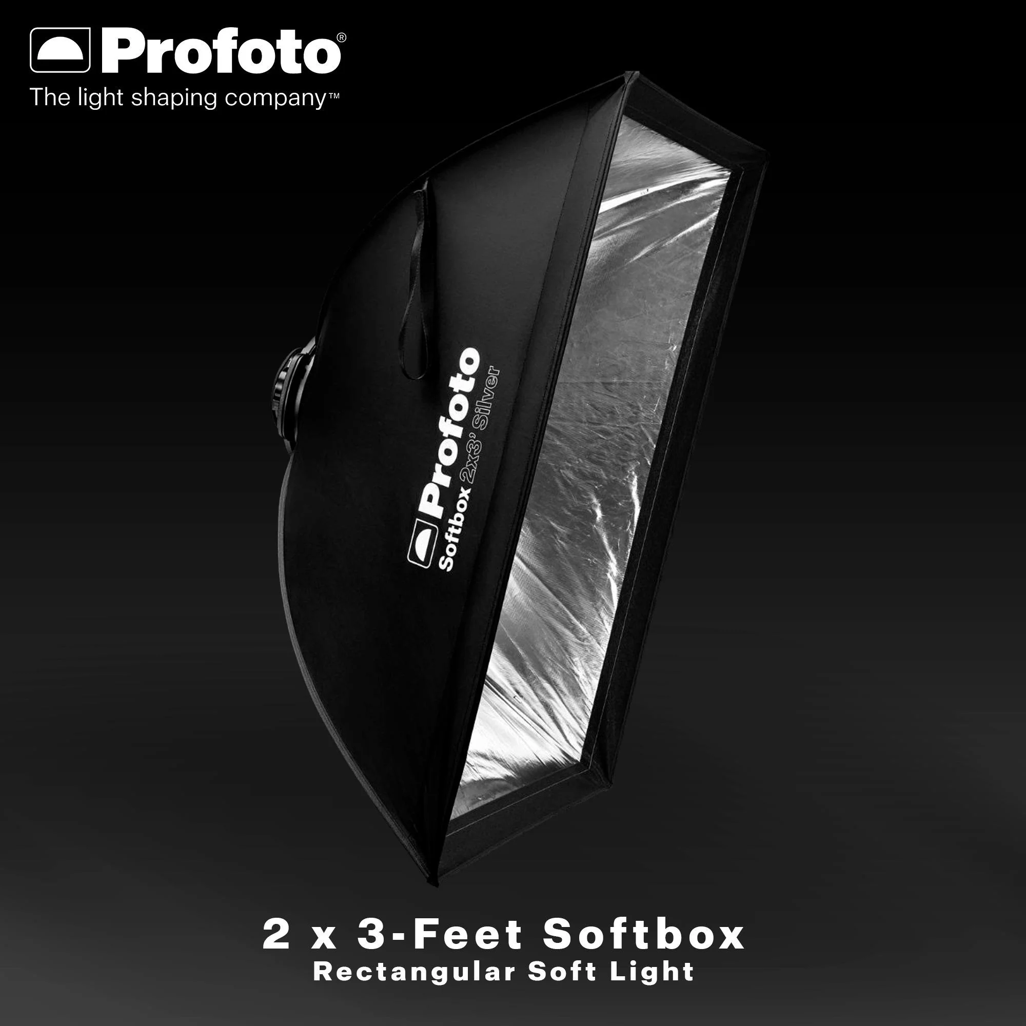 Profoto 2x3-Feet Softbox Rectangular Soft Light with Precision (Silver) and Profoto Softgrid Bundle - Image 2
