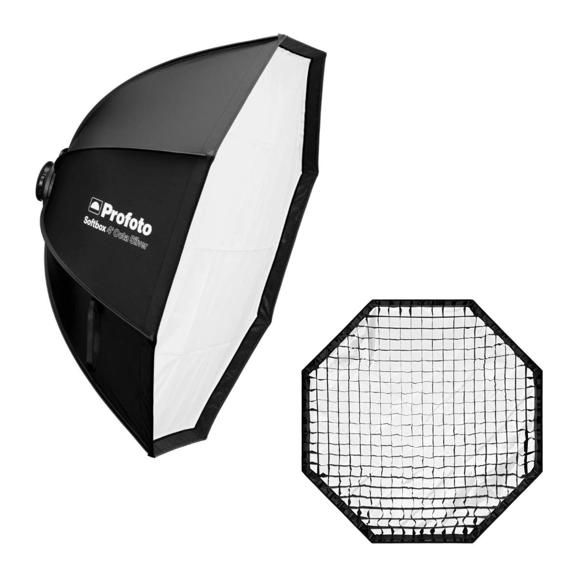 Profoto Softbox 4-Feet Octa with 1 F-Stop Diffuser (Silver) with Softgrid 4-Feet Octa Bundle