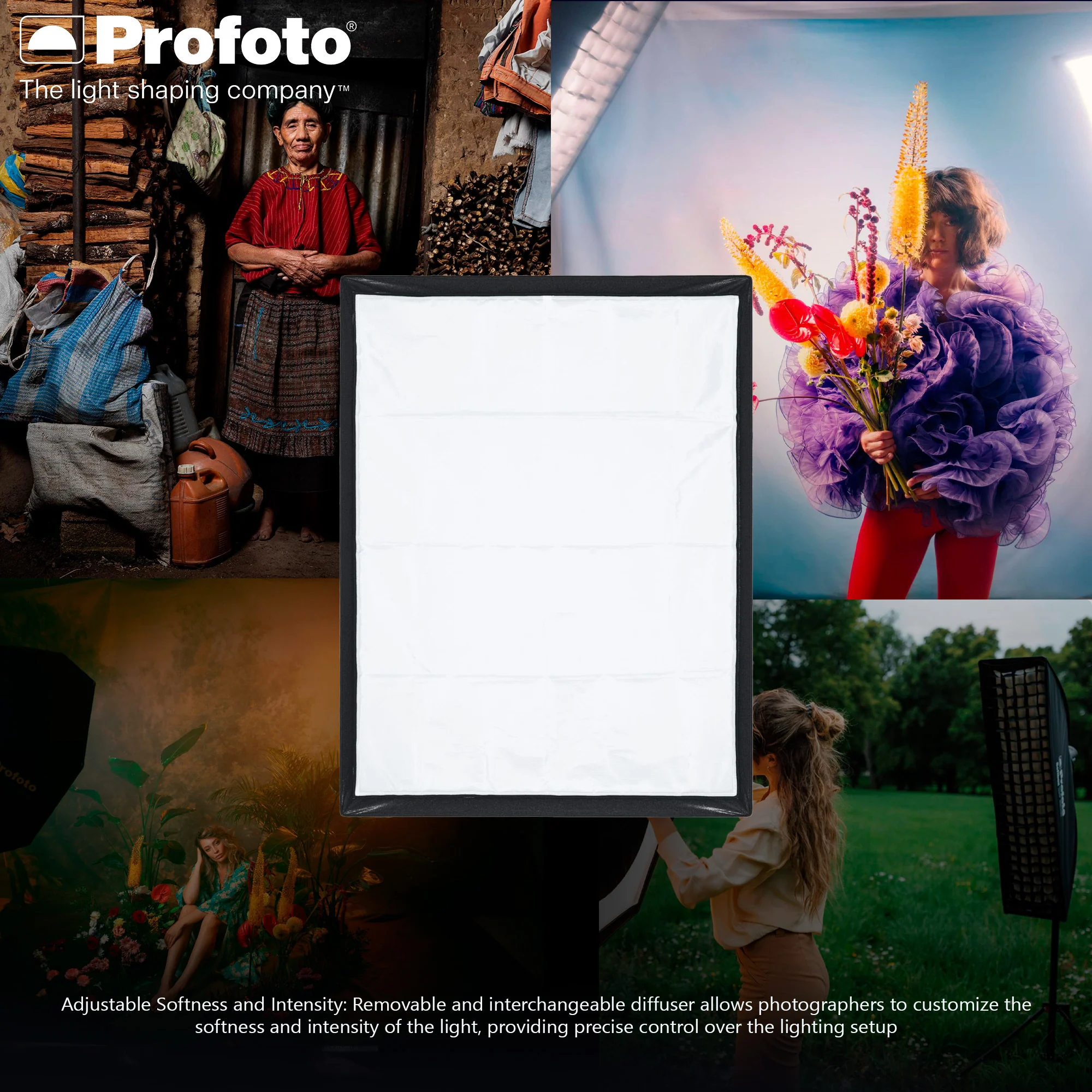 Profoto Softbox 3x4-Feet Rectangular with Removable Diffuser and Profoto Softgrid Bundle - Image 4