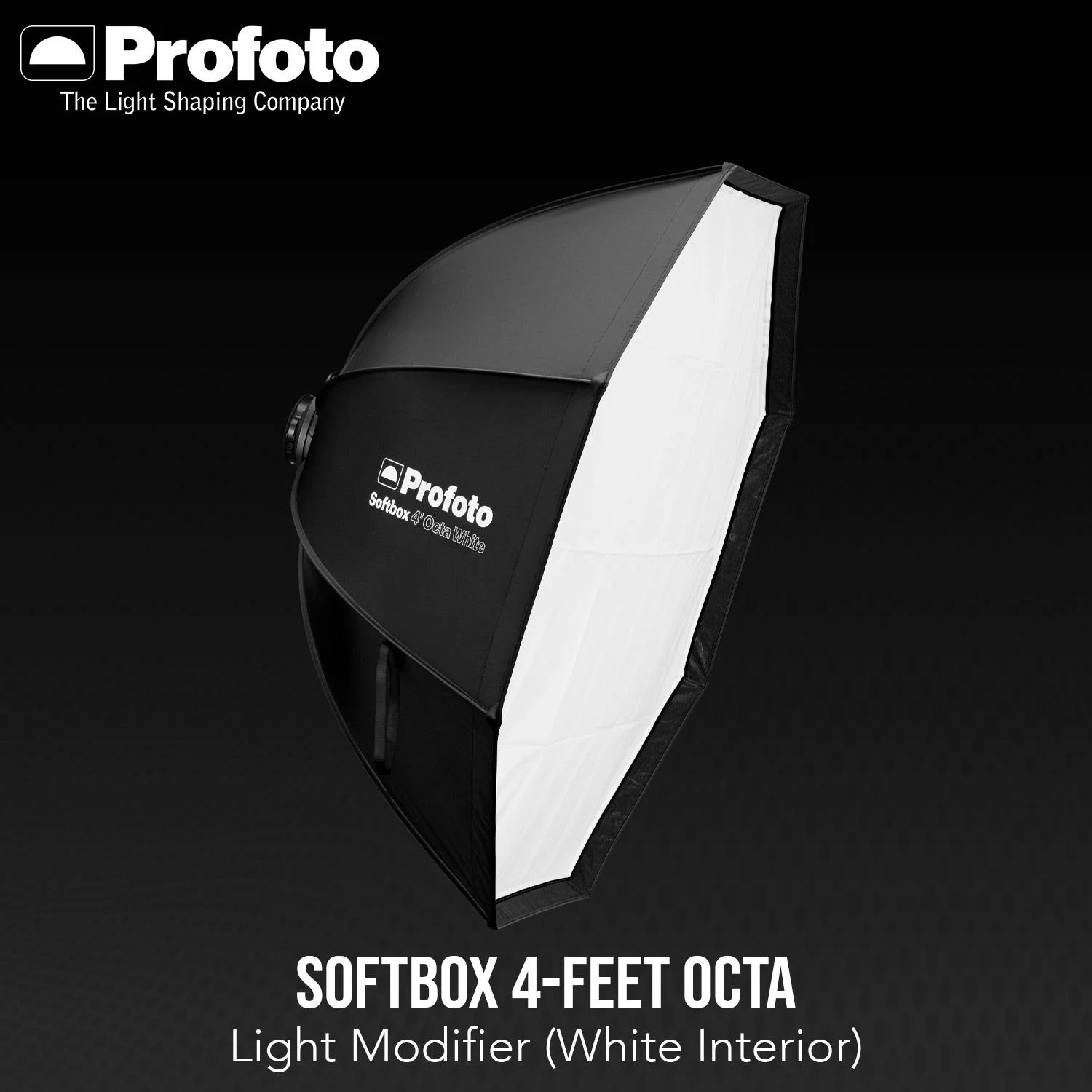 Profoto Softbox 4-Feet Octa Quick Set-Up Light Modifier (White Interior) and Octa Softgrid Bundle - Image 2