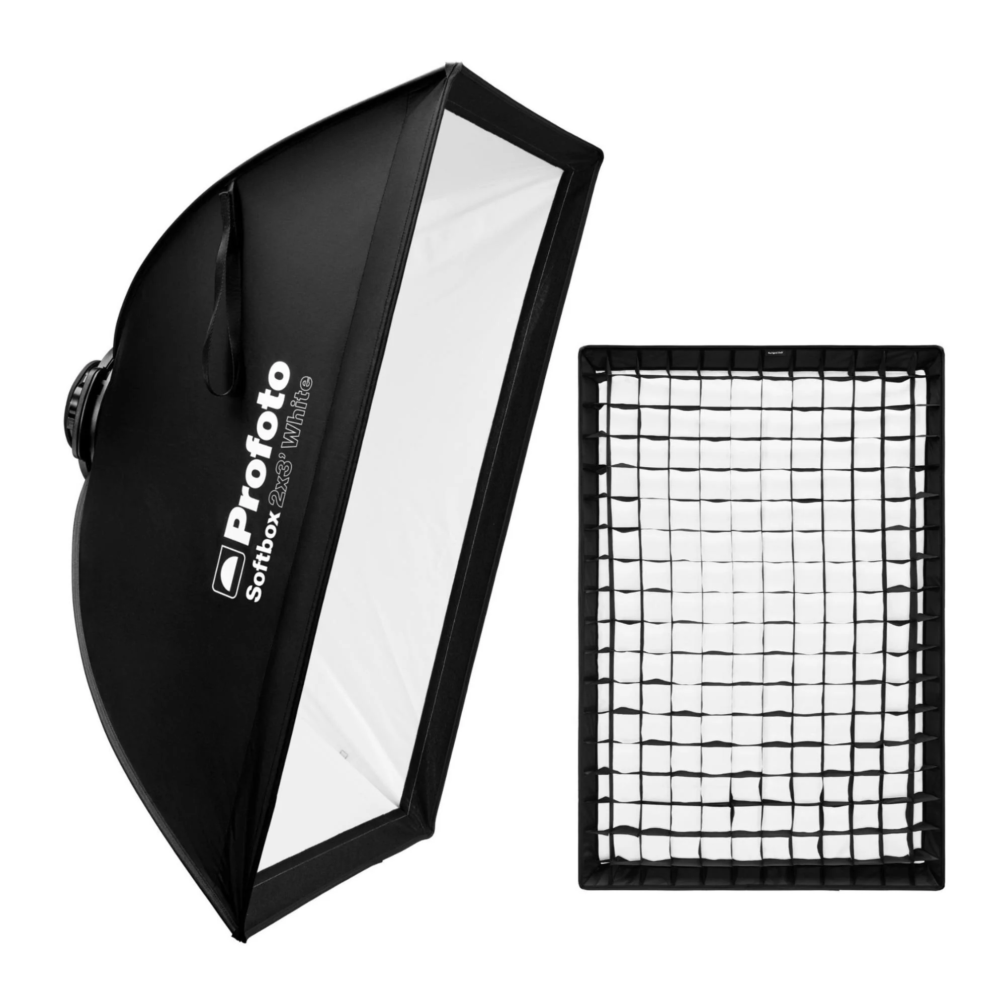 Profoto 2x3-Feet Rectangular Heat-Resistant Softbox (White Interior) and Softgrid Bundle