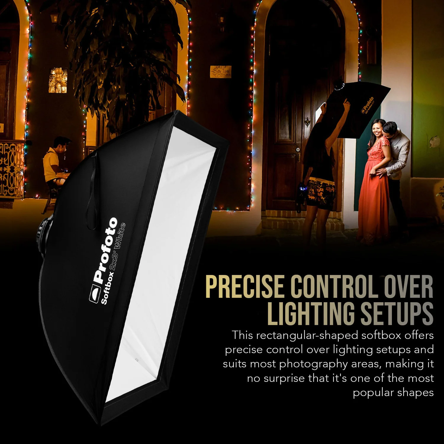 Profoto 2x3-Feet Rectangular Heat-Resistant Softbox (White Interior) and Softgrid Bundle - Image 3