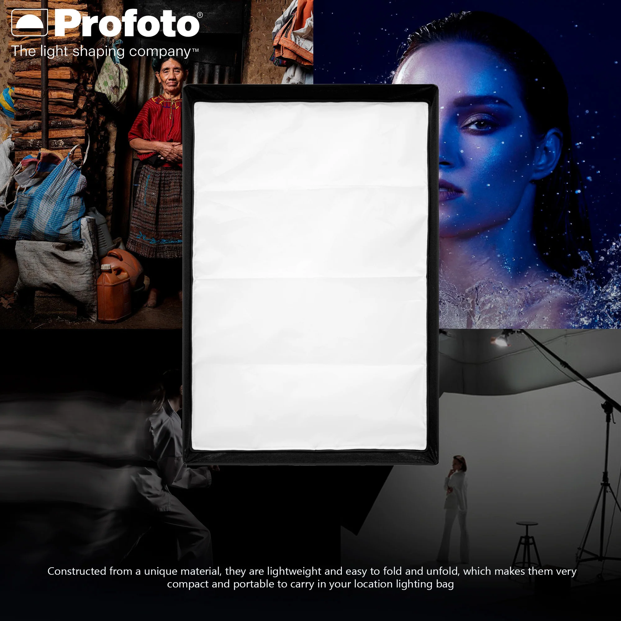 Profoto 2x3-Feet Rectangular Heat-Resistant Softbox (White Interior) and Softgrid Bundle - Image 4