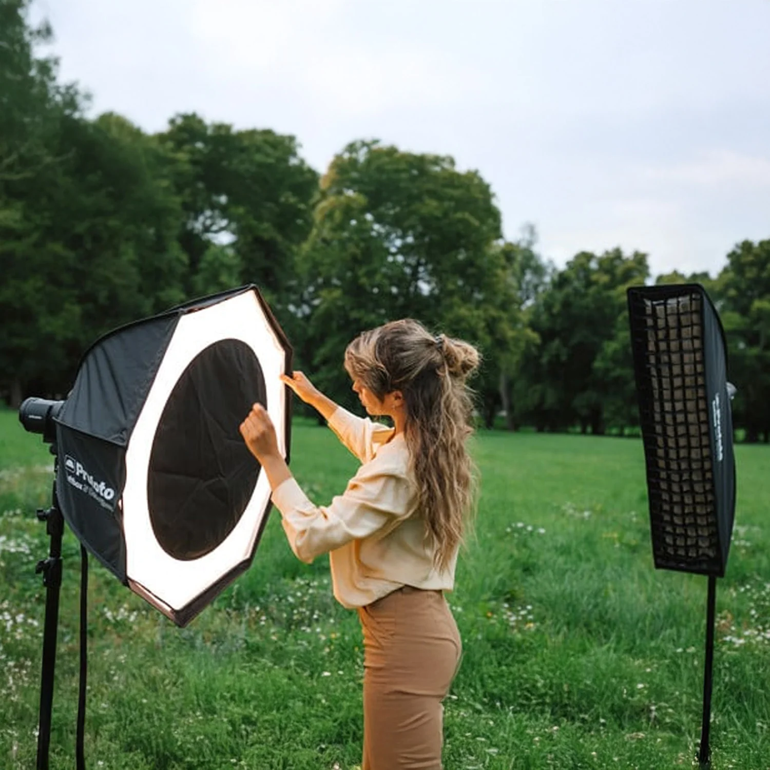 Profoto 2x3-Feet Rectangular Heat-Resistant Softbox (White Interior) and Softgrid Bundle - Image 5