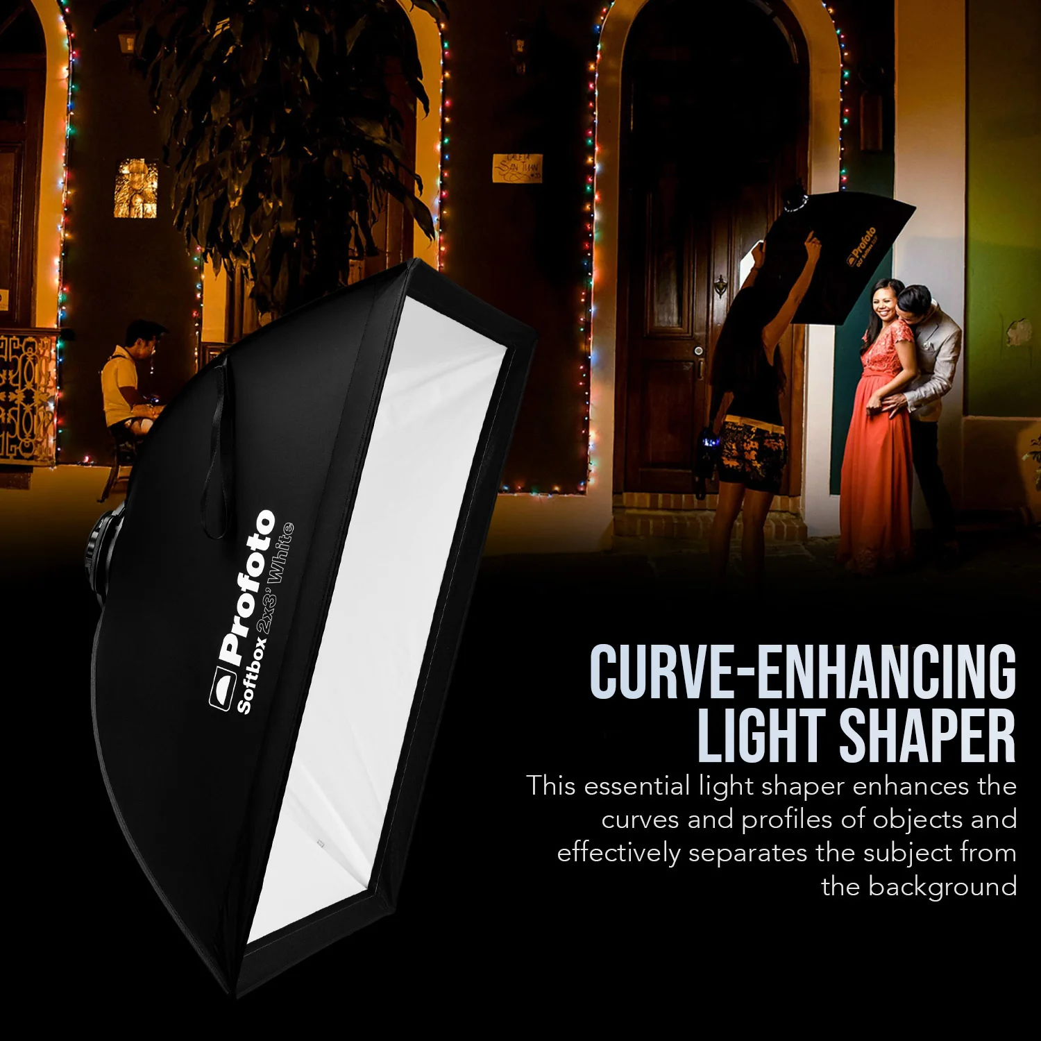 Profoto 1x4-Feet Rectangular Softbox Strip (White Interior) and 1 x 4-Feet Softgrid Bundle - Image 3