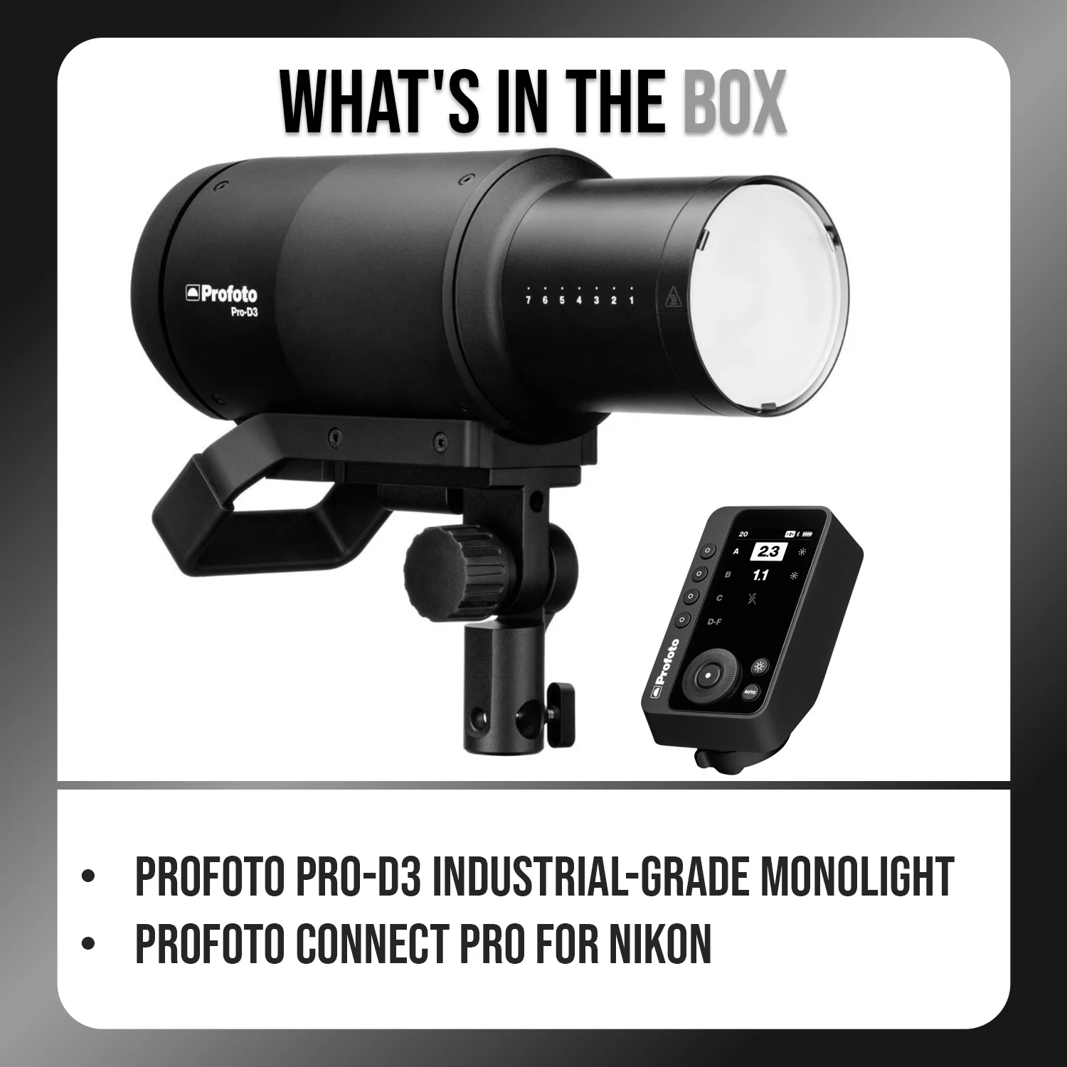 Profoto Pro-D3 Industrial-Grade Monolight 750W Bundle with Connect Pro for Nikon - Image 8