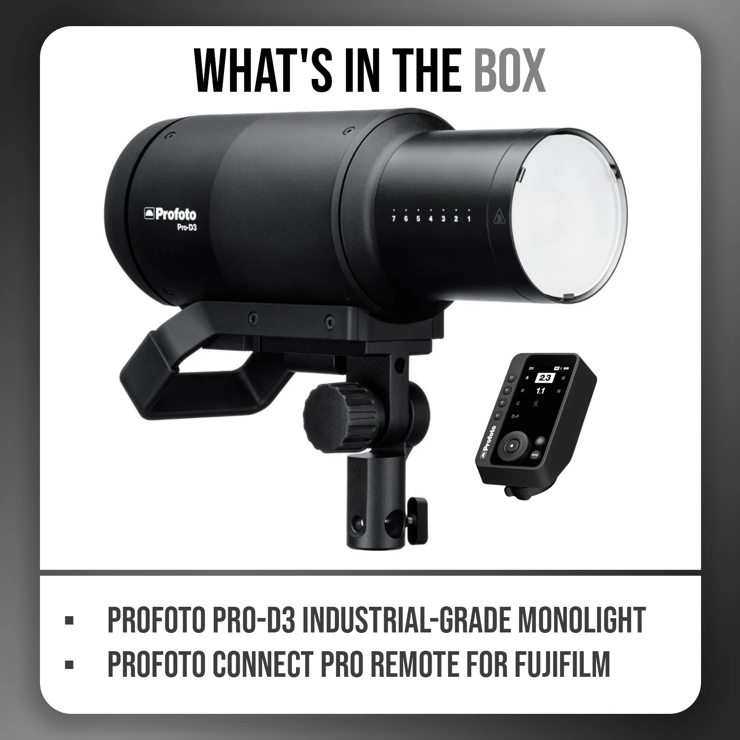Profoto Pro-D3 750W LED Monolight and Connect Pro Remote for Fujifilm Bundle - Image 8