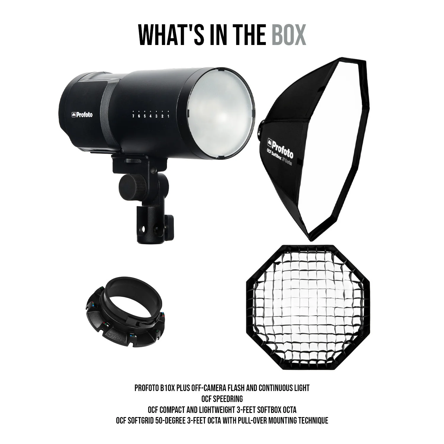 Profoto B10X Plus Off-Camera Flash and Continuous Light with 3-Feet Softbox Octa Bundle - Image 7