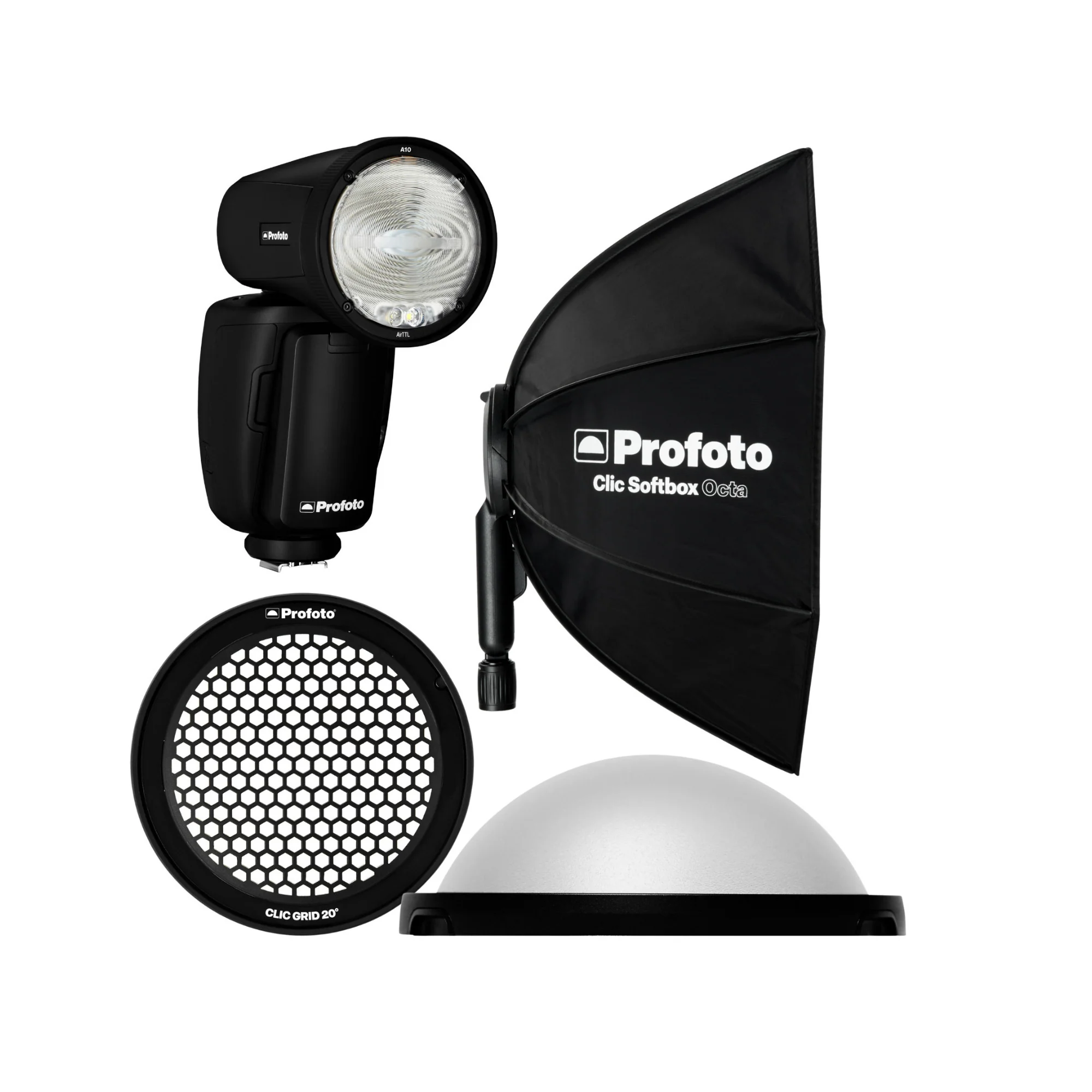 Profoto A10 AirTTL-C Studio Light for Canon with Dome, Grid 20, Softbox 2' Octa - Image 20